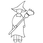 coloriage carnaval sorciere